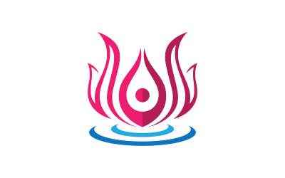 Beauty Lotus Flower logo template. V3