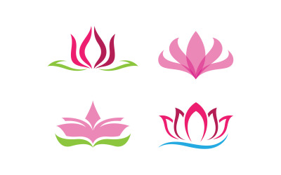 Güzellik Lotus Çiçeği logo şablonu. V10