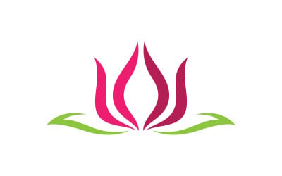 Güzellik Lotus Çiçeği logo şablonu. V5