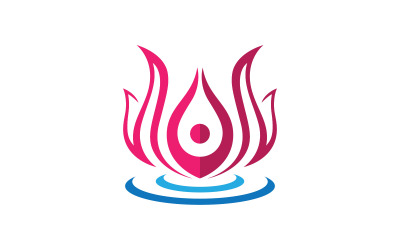 Modèle de logo beauté Lotus Flower. V3