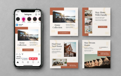 Modèles de publication Instagram pour l&amp;#39;immobilier