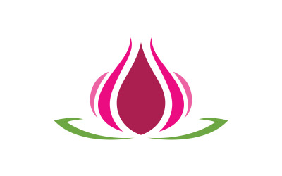 Modello di logo del fiore di loto di bellezza. V1