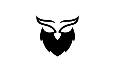 Modelo de logotipo de coruja. Ilustração vetorial V3