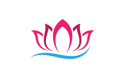 Шаблон логотипу «Квітка лотоса краси». V8