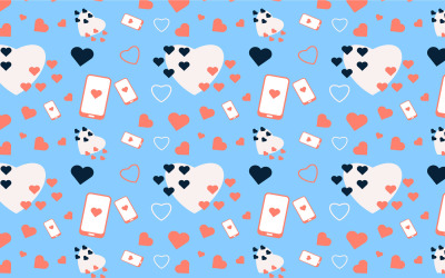 Simple love pattern for background