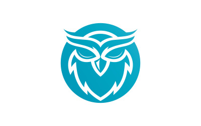 Szablon logo sowa. Ilustracja wektorowa V5