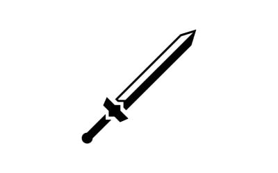 Cross Sword Logo template. Vector illustration. V6