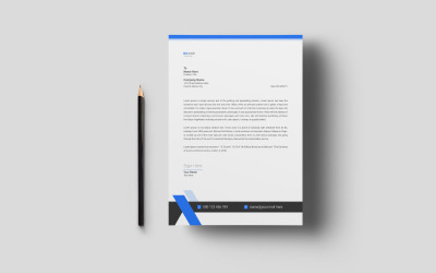 Minimalistisk designmall för affärsbrevpapper