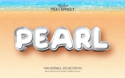Pearl - upravitelný textový efekt, komiksový a kreslený styl textu, grafické ilustrace