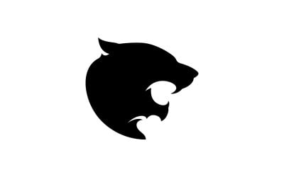 Phanter Silhouette logo template. Vector illustration. V4