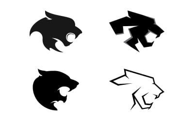 Phanter Silhouette logo template. Vector illustration. V9