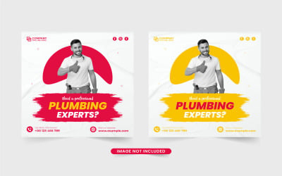 Plumber hiring template vector design