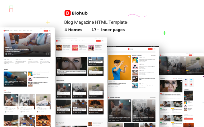 Blohub — Адаптивний HTML-шаблон журналу «Новини блогу».