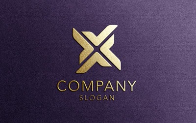 Çok Amaçlı İş İçin X Harfi Logo
