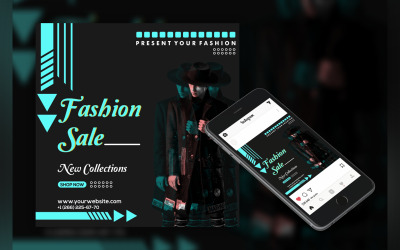 Dépliant de vente de mode | Conception de médias sociaux