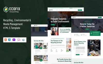 Ecofix - Plantilla HTML para servicios de reciclaje y gestión de residuos