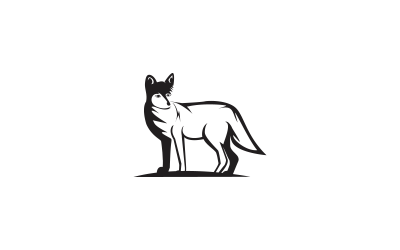 Логотип Black Wolf Flat Line Art