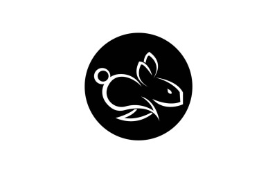 Modèle d&amp;#39;icône et de symbole de lapin noir 11