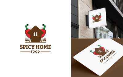 Plantilla de diseño de comida casera picante