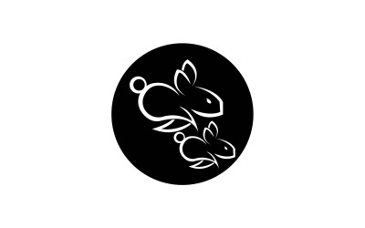 Šablona ikon a symbolů černého králíka 12