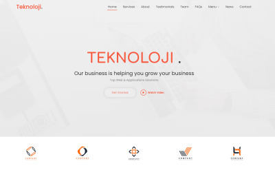 Teknoloji - Modelo de página de destino de tecnologia e serviços empresariais