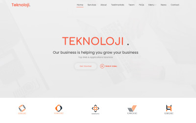 Teknoloji - Шаблон целевой страницы для бизнес-услуг и технологий