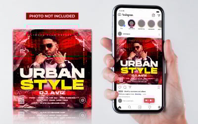 Urban Style Club Party Flyer Шаблон публікації в соціальних мережах