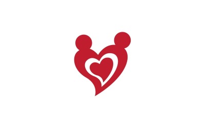 Kärlekshjärta Röd logotyp och symbol 15