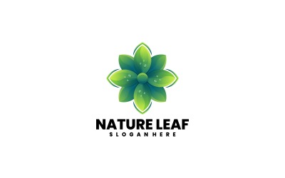 Logotipo de degradado de hoja natural Vol.3