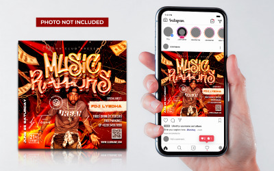 Musica Rapper Club Dj Party Volantino Social