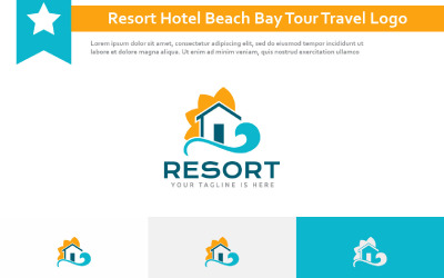 Resort Hotel Beach Bay Tour Travel Logo