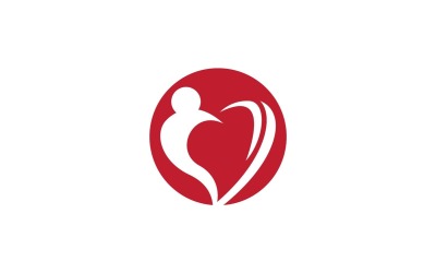 Szerelem szív piros logó és szimbólum 13