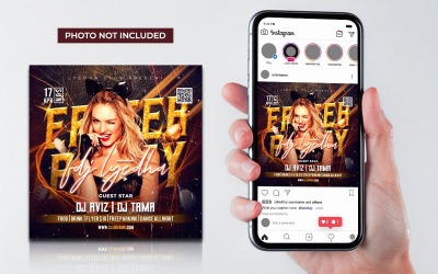 Volantino per feste di Pasqua Club Dj Post sui social media