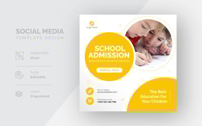 Admisión a la escuela Hermosa publicación en las redes sociales