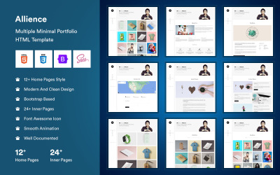 Allience - HTML-шаблон мінімального портфоліо