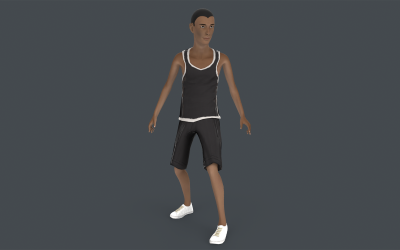 Arthur Young Rigged Modelo 3D Low-poly