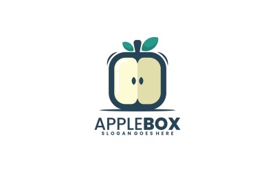 Estilo de logotipo simples da Apple Box