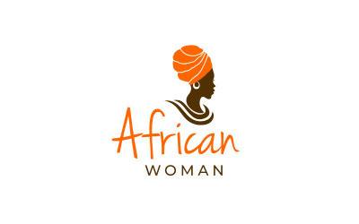 Gyönyörű afrikai nő logó tervezés