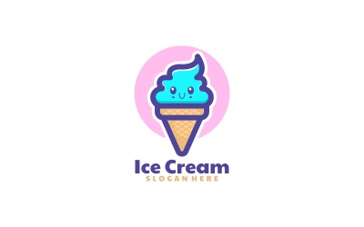 Ice Cream Cartoon Logo Style