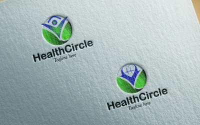 Logo del cerchio di salute professionale.