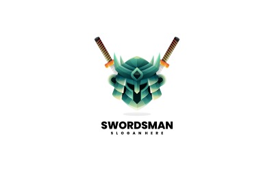 Swordsman Gradient Logo Style