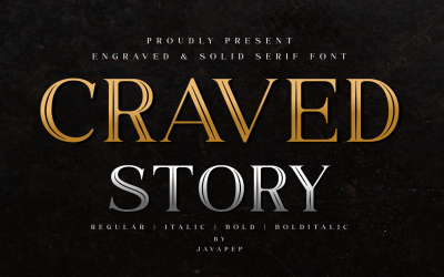 Craved Story - Engraved &amp;amp; Solid Serif