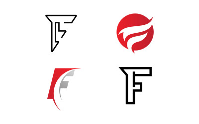 Modèle de symbole de logo de lettre F. Illustration vectorielle. V22