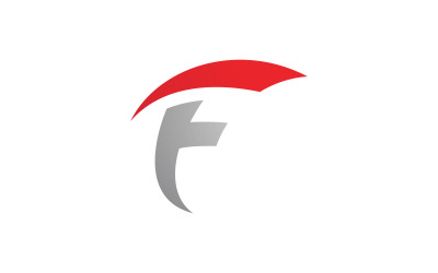 F Harfi logo sembolü şablonu. Vektör çizim. V2