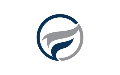 Szablon symbol logo litery F. Ilustracja wektorowa. V8