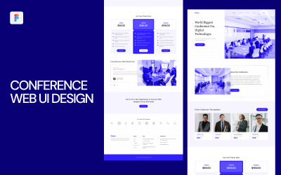 会议 Web UI 设计模板