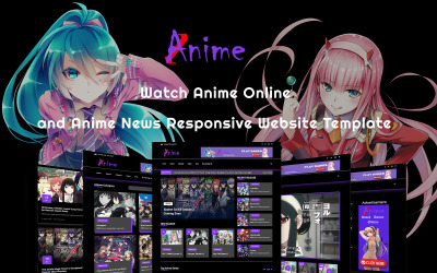 OneAnime - Bekijk anime online en anime-nieuws of blog-responsieve websitesjabloon