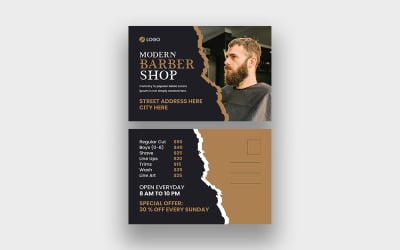 Barbershop Salon Postcard