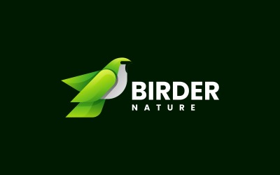Logo-Vorlage mit Naturvogel-Farbverlauf 2