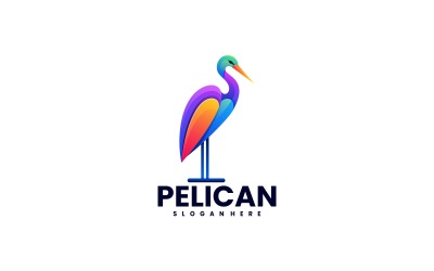 Pelikan Gradyan Renkli Logo Vol.4